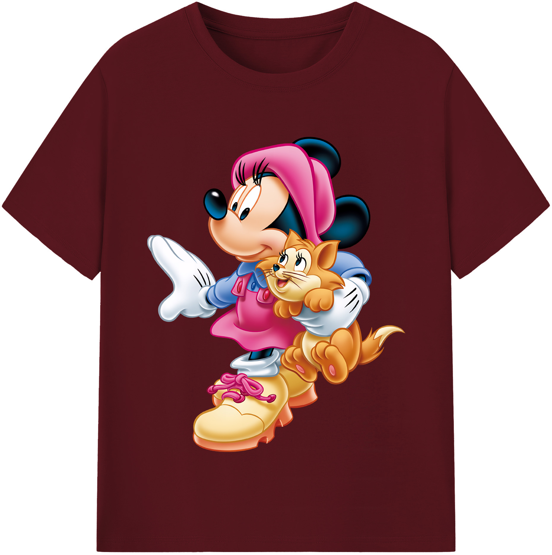 （画像用） ミッキーマウス Mickey Mouse 綿100％半袖Tシャツ（フロントプリント）